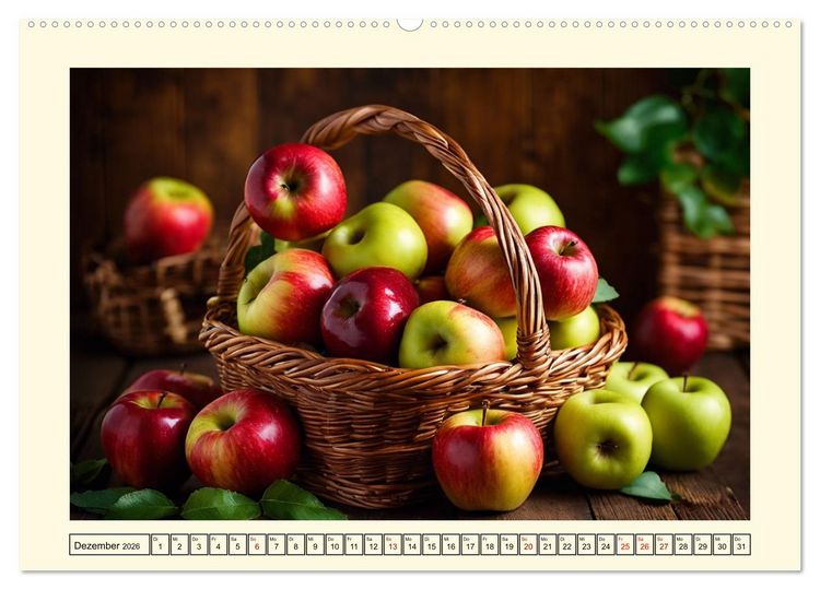 Produktbild: Gesundes frisches Obst (hochwertiger Premium Wandkalender 2026 DIN A2 quer), Kunstdruck in Hochglanz