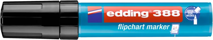 Produktbild: Edding 4-388001 Flipchartmarker 388 Keilspitze 4 - 12mm Schwarz 1St.