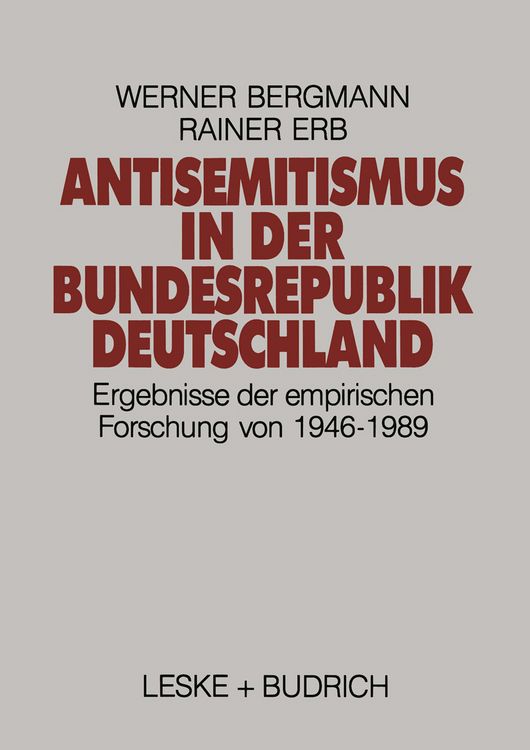 Produktbild: Antisemitismus in der Bundesrepublik Deutschland
