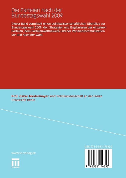 Produktbild: Die Parteien nach der Bundestagswahl 2009