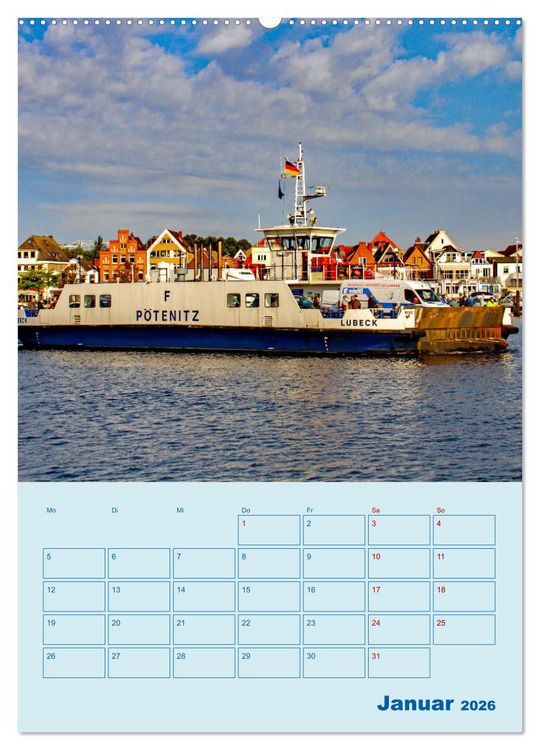 Produktbild: Priwall bei Travem&uuml;nde &ndash; Terminplaner (hochwertiger Premium Wandkalender 2026 DIN A2 hoch), Kunstdruck in Hochglanz