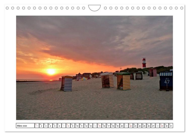 Produktbild: Borkum - Ostfriesische Insel mit Charme (Wandkalender 2026 DIN A4 quer), CALVENDO Monatskalender