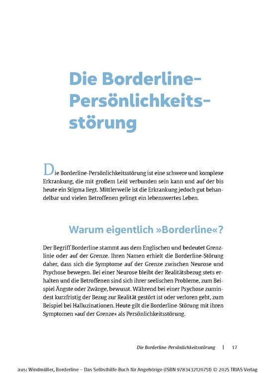 Produktbild: Borderline - Das Selbsthilfe-Buch f&uuml;r Angeh&ouml;rige