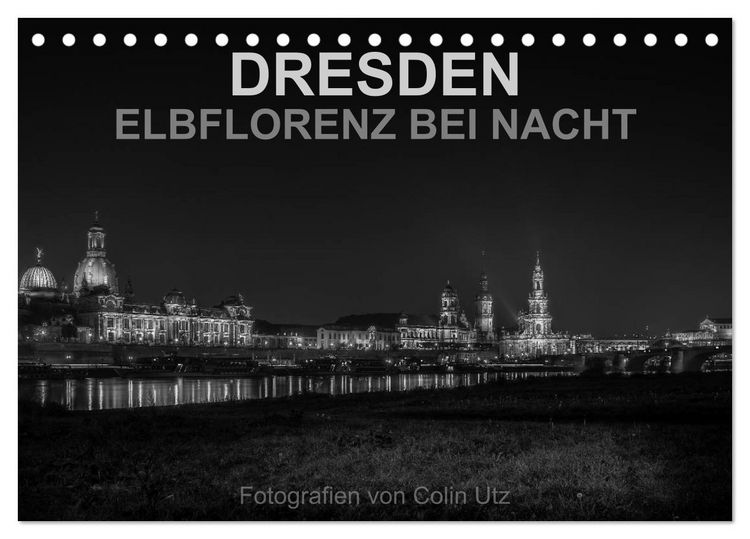 Produktbild: Dresden - Elbflorenz bei Nacht (Tischkalender 2026 DIN A5 quer), CALVENDO Monatskalender