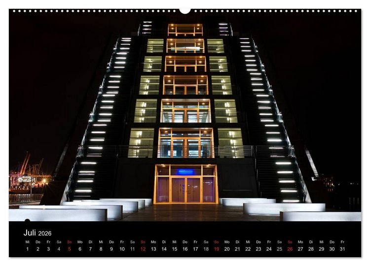 Produktbild: Hamburgs N&auml;chte (Wandkalender 2026 DIN A2 quer), CALVENDO Monatskalender