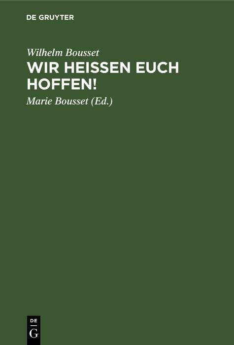 Produktbild: Wir hei&szlig;en Euch hoffen!