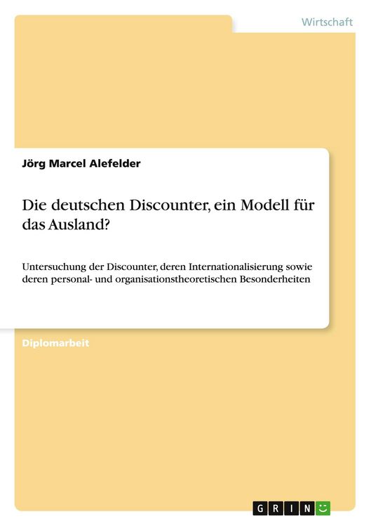 Produktbild: Die deutschen Discounter, ein Modell f&uuml;r das Ausland?