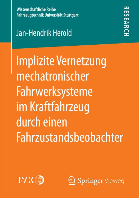 Produktbild: Implizite Vernetzung mechatronischer Fahrwerksysteme im Kraftfahrzeug durch einen Fahrzustandsbeobachter