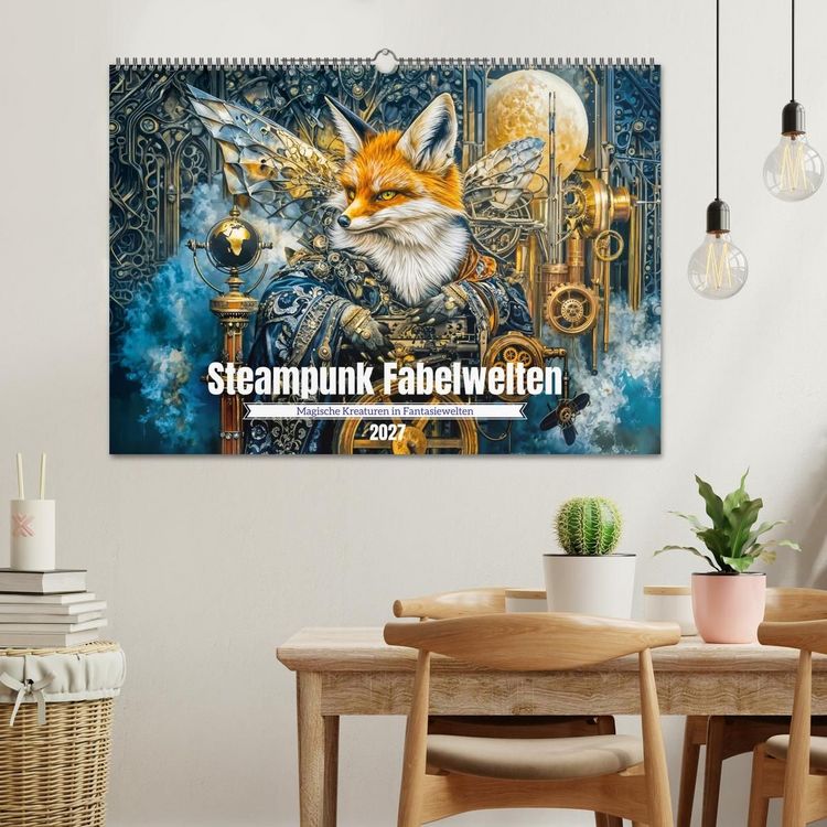 Produktbild: Steampunk Fabelwelten - Magische Kreaturen in Fantasiewelten (Wandkalender 2027 DIN A2 quer), CALVENDO Monatskalender