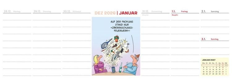 Produktbild: Uli Stein Wochenplaner 2027: Tischkalender