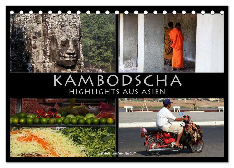 Produktbild: Kambodscha - Highlights aus Asien 2026 (Tischkalender 2026 DIN A5 quer), CALVENDO Monatskalender