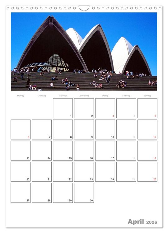 Produktbild: Australien - Terminplaner (Wandkalender 2026 DIN A3 hoch), CALVENDO Monatskalender