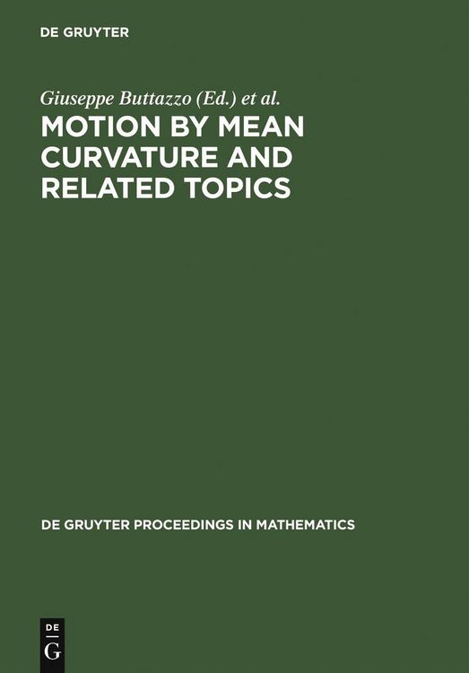 Produktbild: Motion by Mean Curvature and Related Topics