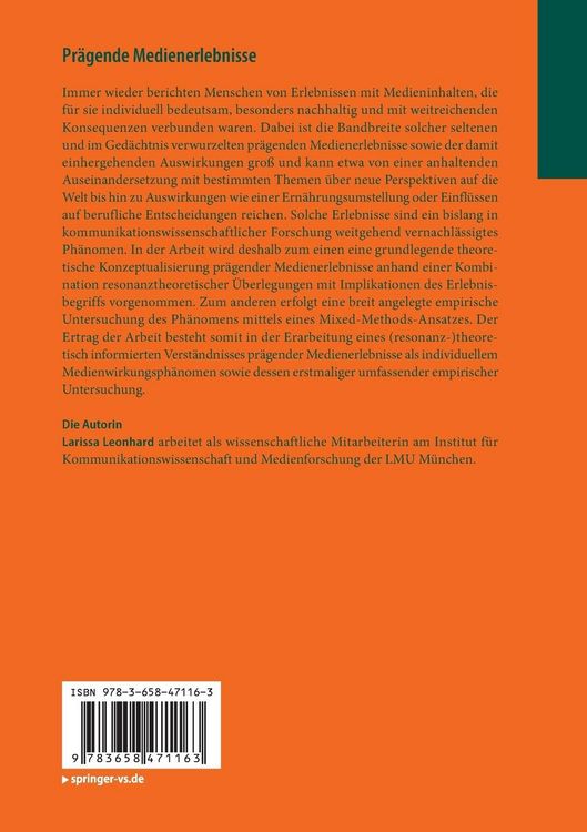 Produktbild: Pr&auml;gende Medienerlebnisse