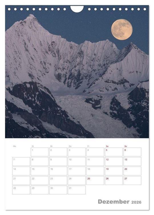 Produktbild: VOLLMOND-Planer - Im Licht der Nacht (Wandkalender 2026 DIN A4 hoch), CALVENDO Monatskalender