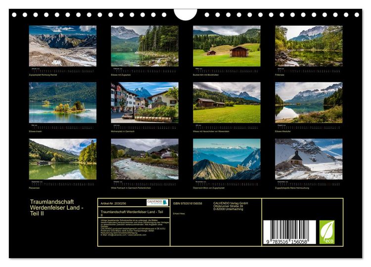 Produktbild: Traumlandschaft Werdenfelser Land - Teil II (Wandkalender 2026 DIN A4 quer), CALVENDO Monatskalender