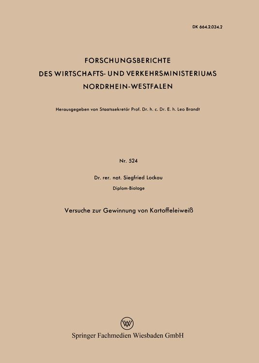 Produktbild: Versuche zur Gewinnung von Kartoffeleiwei&szlig;