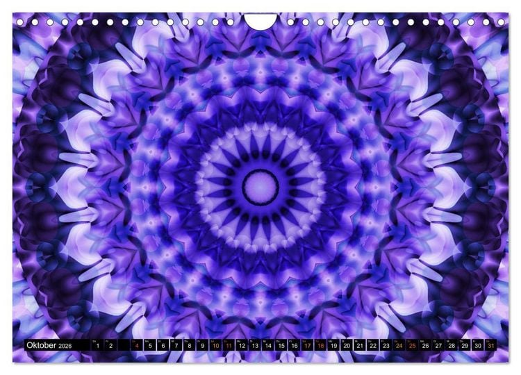 Produktbild: Energie - Mandalas, Spiritualit&auml;t durch die Farbe Lila (Wandkalender 2026 DIN A4 quer), CALVENDO Monatskalender