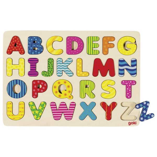 Produktbild: goki Alphabetpuzzle, Gro&szlig;buchstaben aus Holz