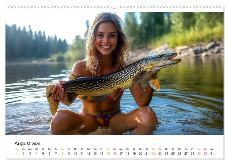 Produktbild: Hecht und Karpfen (Wandkalender 2026 DIN A2 quer), CALVENDO Monatskalender