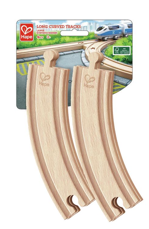 Produktbild: Lange Eisenbahnkurvenschienen, 4 St&uuml;ck