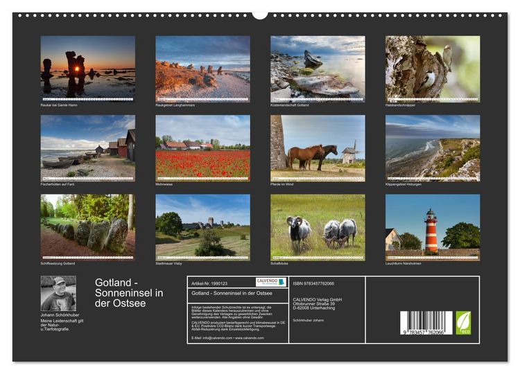 Produktbild: Gotland - Sonneninsel in der Ostsee (hochwertiger Premium Wandkalender 2026 DIN A2 quer), Kunstdruck in Hochglanz