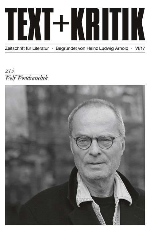Produktbild: TEXT + KRITIK 215 - Wolf Wondratschek