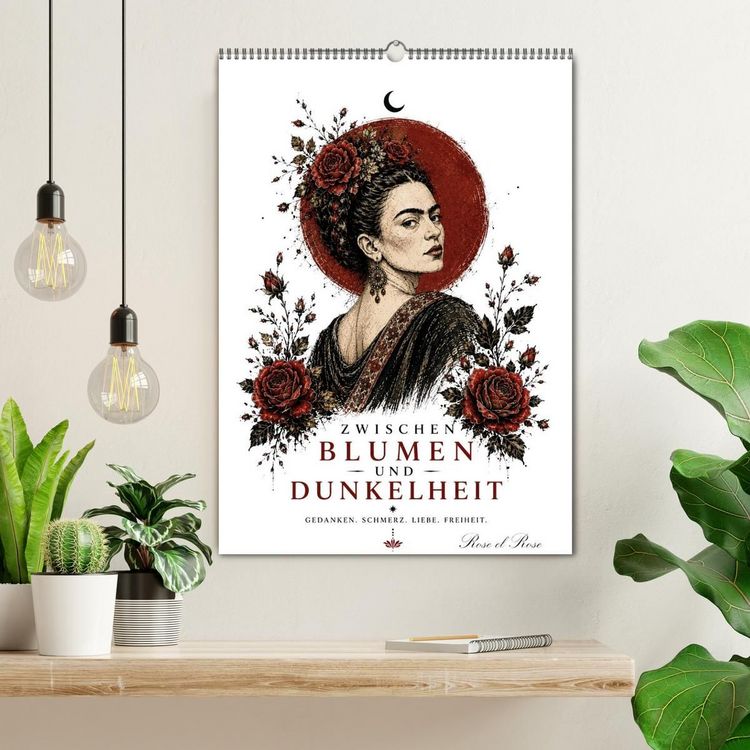Produktbild: Zwischen Blumen und Dunkelheit (Wandkalender 2027 DIN A2 hoch), CALVENDO Monatskalender