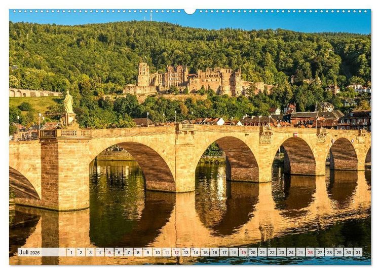 Produktbild: Romantisches Heidelberg &ndash; 12 Traummotive voller Magie und Geschichte (hochwertiger Premium Wandkalender 2026 DIN A2 quer), Kunstdruck in Hochglanz