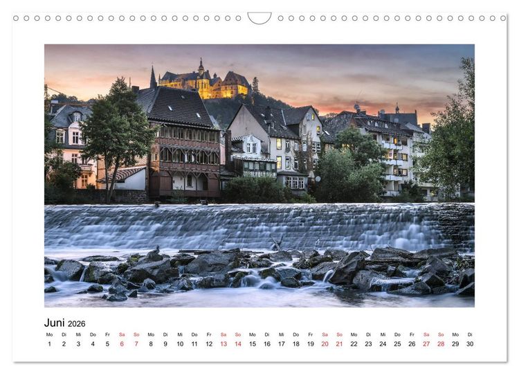 Produktbild: Marburg an der Lahn - ein Jahr in Bildern (Wandkalender 2026 DIN A3 quer), CALVENDO Monatskalender