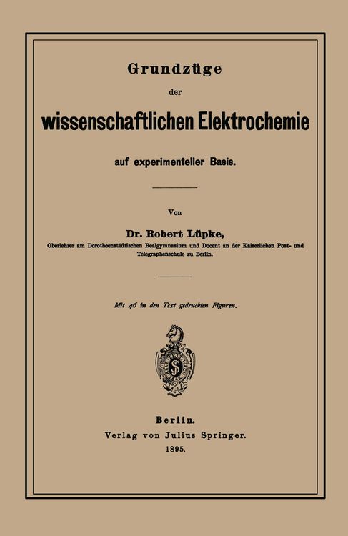 Produktbild: Grundz&uuml;ge der wissenschaftlichen Elektrochemie auf experimenteller Basis
