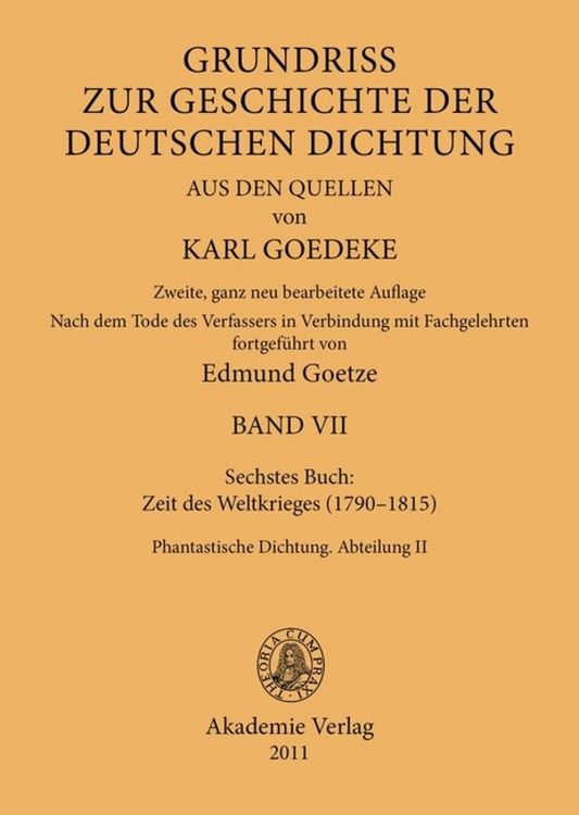 Produktbild: Siebentes Buch: Zeit des Weltkrieges (1790&ndash;1815)