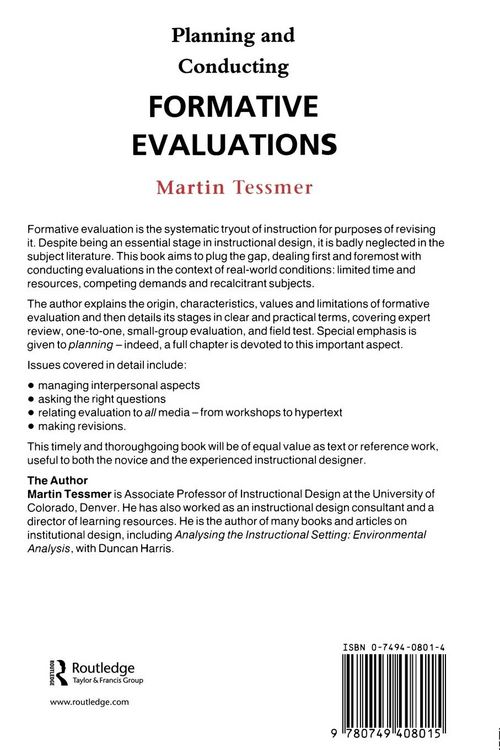 Produktbild: Planning and Conducting Formative Evaluations