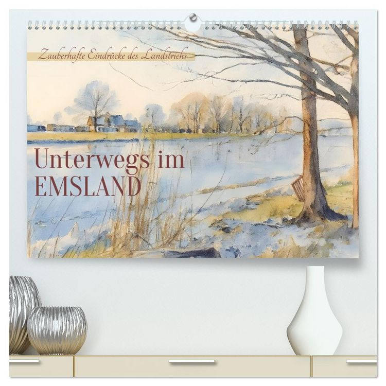 Produktbild: Unterwegs im Emsland (hochwertiger Premium Wandkalender 2026 DIN A2 quer), Kunstdruck in Hochglanz