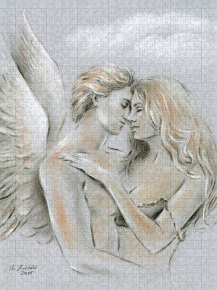 Produktbild: CALVENDO Puzzle Traumhafter Engel auf Erden | 1000 Teile Lege-Gr&ouml;&szlig;e 64x48cm Foto-Puzzle f&uuml;r gl&uuml;ckliche Stunden