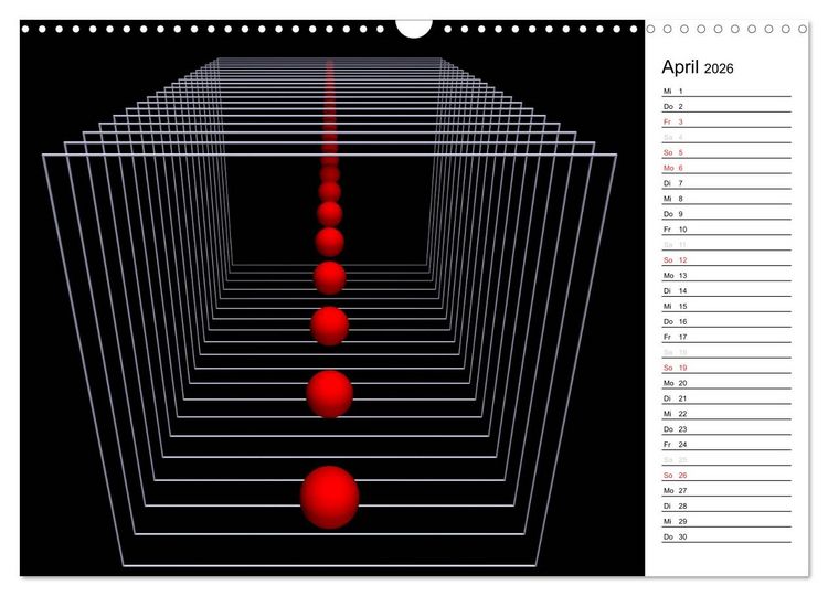 Produktbild: Mit Geometrie durch das Jahr (Wandkalender 2026 DIN A3 quer), CALVENDO Monatskalender