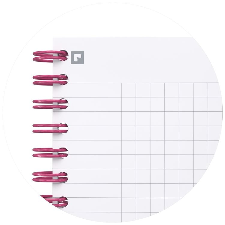 Produktbild: Oxford Spiralbuch Signature A5, 5mm kariert, mit flexiblem Cover, 80 Blatt, Optik Paper&reg;, SCRIBZEE&reg; kompatibel, fuchsia