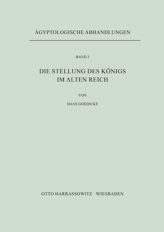 Produktbild: Die Stellung des K&ouml;nigs im Alten Reich