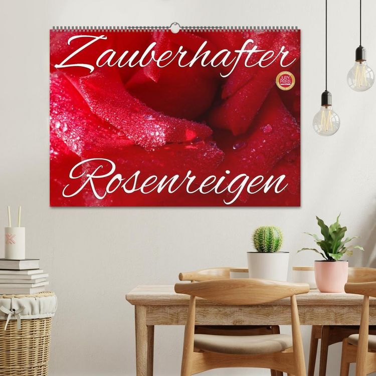 Produktbild: Zauberhafter Rosenreigen (Wandkalender 2027 DIN A2 quer), CALVENDO Monatskalender