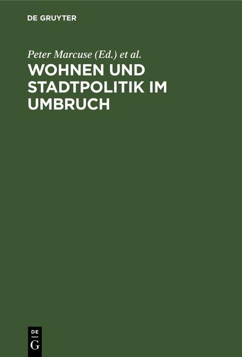 Produktbild: Wohnen und Stadtpolitik im Umbruch