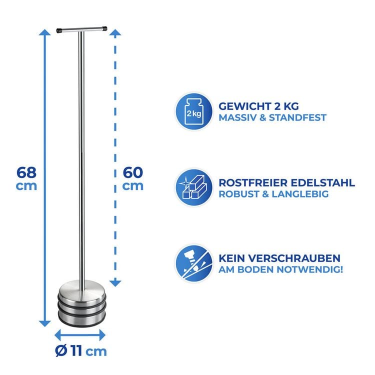 Produktbild: T&uuml;rstopper Mod. Big Boy ES, aus massivem und rostfreiem Edelstahl