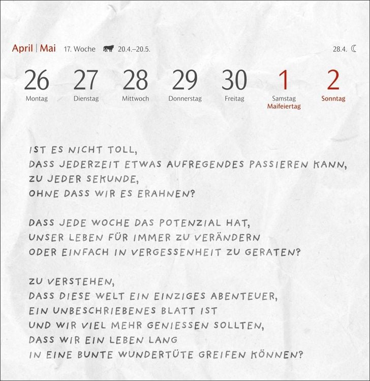 Produktbild: Clara Louise: Dort, wo die Sterne funkeln Premium-Postkartenkalender 2027 - 53 Postkarten mit poetischen Gedanken