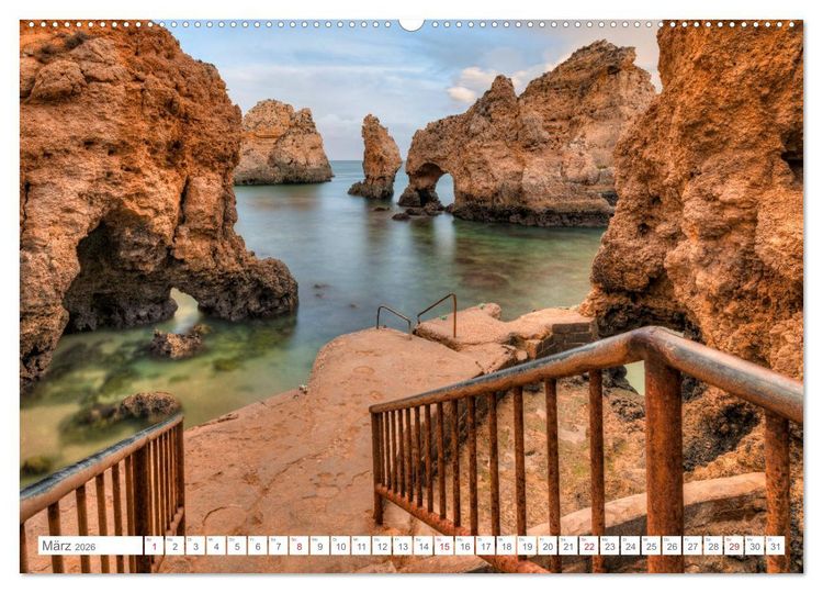 Produktbild: Portugal, der bunte S&uuml;den Europas (hochwertiger Premium Wandkalender 2026 DIN A2 quer), Kunstdruck in Hochglanz