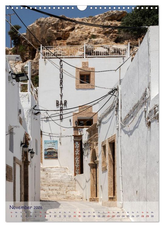 Produktbild: Ein Streifzug durch die Gassen der Insel Rhodos (Wandkalender 2026 DIN A3 hoch), CALVENDO Monatskalender