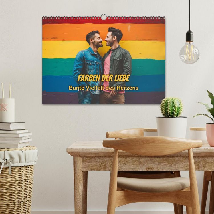 Produktbild: Farben der Liebe: Bunte Vielfalt des Herzens (Wandkalender 2026 DIN A3 quer), CALVENDO Monatskalender