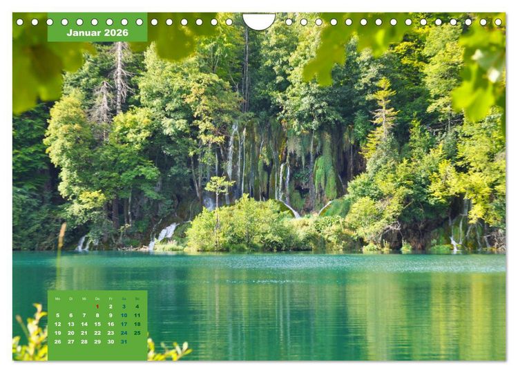 Produktbild: Erlebe mit mir die Wasserwelt der Plitvicer Seen (Wandkalender 2026 DIN A4 quer), CALVENDO Monatskalender