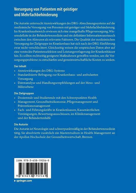 Produktbild: Versorgung von Patienten mit geistiger und Mehrfachbehinderung