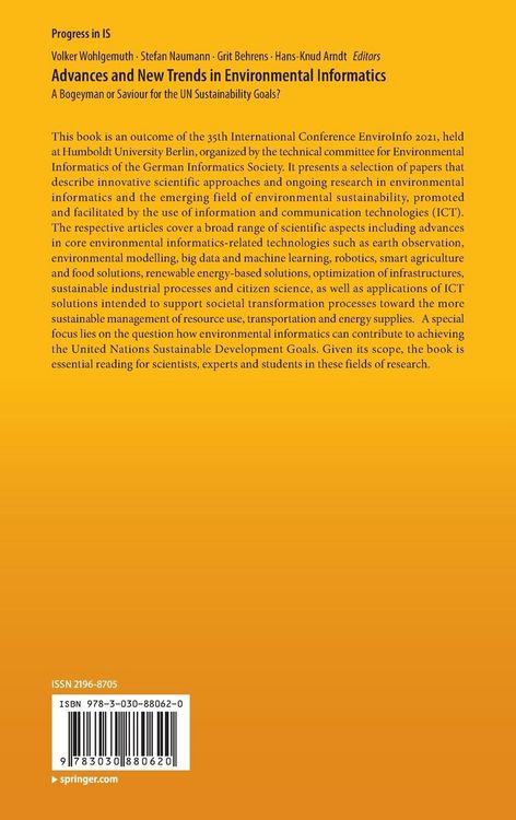 Produktbild: Advances and New Trends in Environmental Informatics