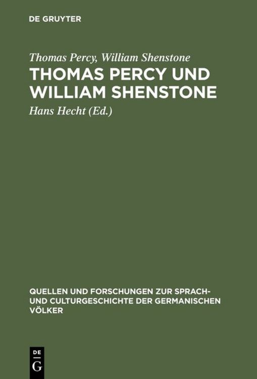 Produktbild: Thomas Percy und William Shenstone