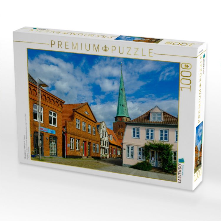 Produktbild: CALVENDO Puzzle Altstadtgasse mit Kirche St. Lorenz | 1000 Teile Lege-Gr&ouml;&szlig;e 64x48cm Foto-Puzzle f&uuml;r gl&uuml;ckliche Stunden